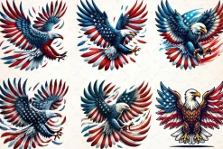 4th of July American Eagle Clipart