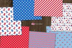 4th of July digital paper