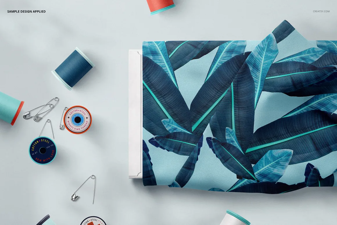 Thread Spools and Fabric Bolt Mockup