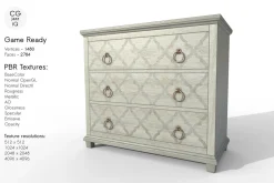 Three Drawer Hall Chest