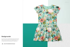 Toddler Rib Dress Mockup Set