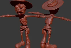 Toon Cowboy Zombie Character