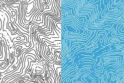 Topographic map seamless pattern