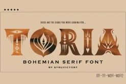 Toria Bohemian Decorative Serif Font