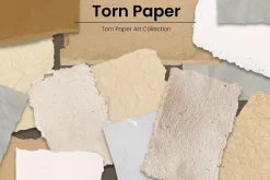 107 Torn Paper Art Collection