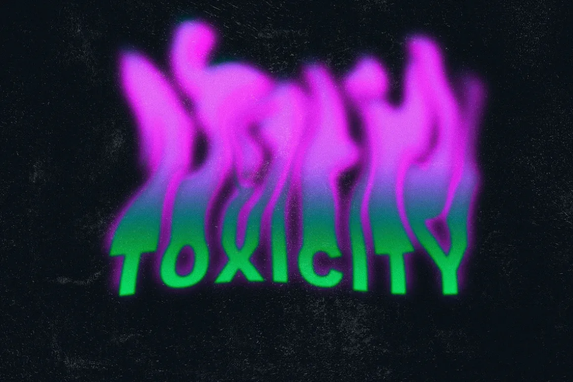Toxic Flames Text Effect