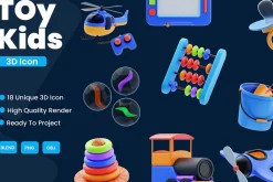 Toy Kids 3D Icon Pack