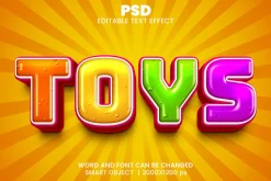 Toys comic 3d Text Effect Style