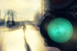 Traffic light. Spring
