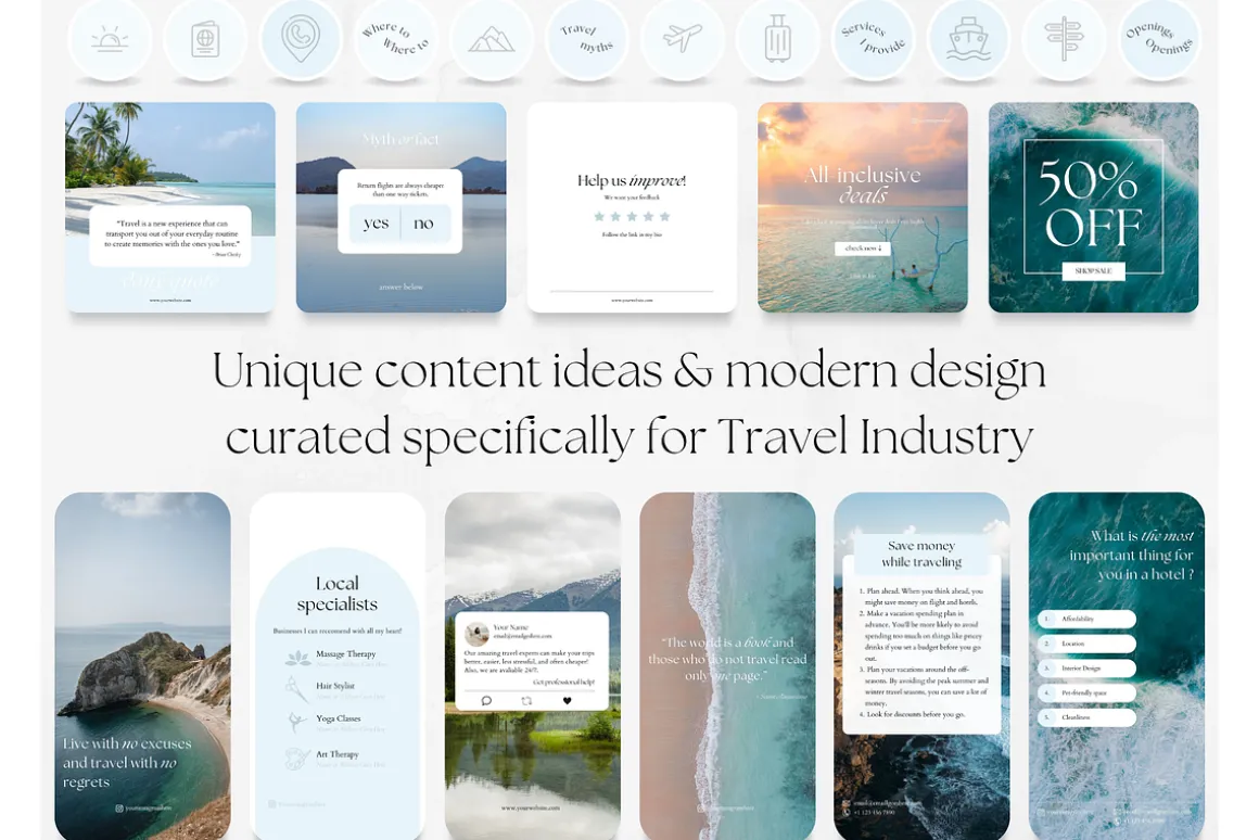220 Travel Social Media BUNDLE