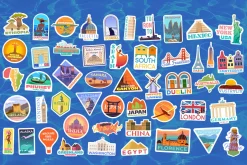 50 Travel Stickers.