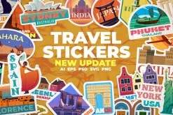 50 Travel Stickers.