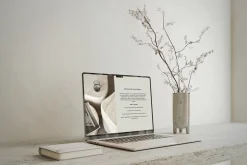 Travertine MacBook Air Mockup