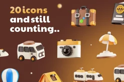 Travy - Travel 3D Icon Set
