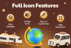 Travy - Travel 3D Icon Set