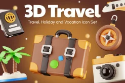 Travy - Travel 3D Icon Set