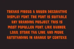Treaks Firego - Fire Typeface Font