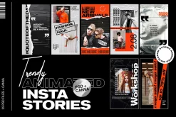 Trendy Animated IG Stories Ps, Canva