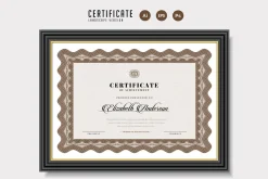 040. Trendy Certificate Template