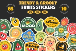 Trendy Fruits Stickers Collection