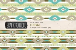 Tribal pattern olive