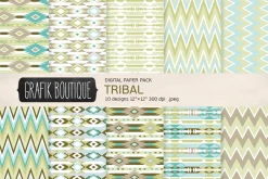 Tribal pattern olive