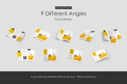 Tri-Fold Brochure Mockup Set