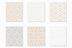 Trigonal Seamless Patterns Set