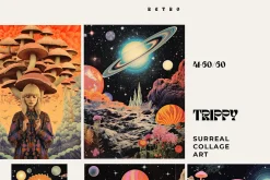 TRIPPY Retro Surreal Posters