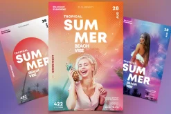 Tropical Events 3 PSD Flyers / Card