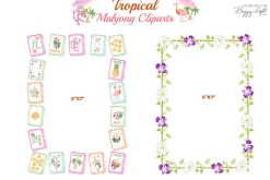Tropical Mahjong illustrations