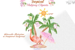 Tropical Mahjong illustrations