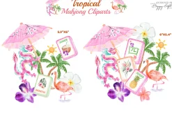 Tropical Mahjong illustrations