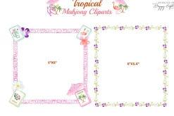 Tropical Mahjong illustrations