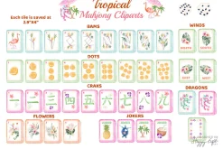 Tropical Mahjong illustrations
