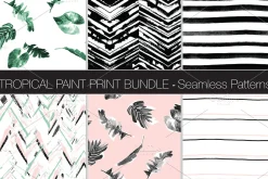 Tropical Paint Pattern Bundle