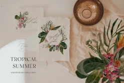 TROPICAL SUMMER- Exotic flora set
