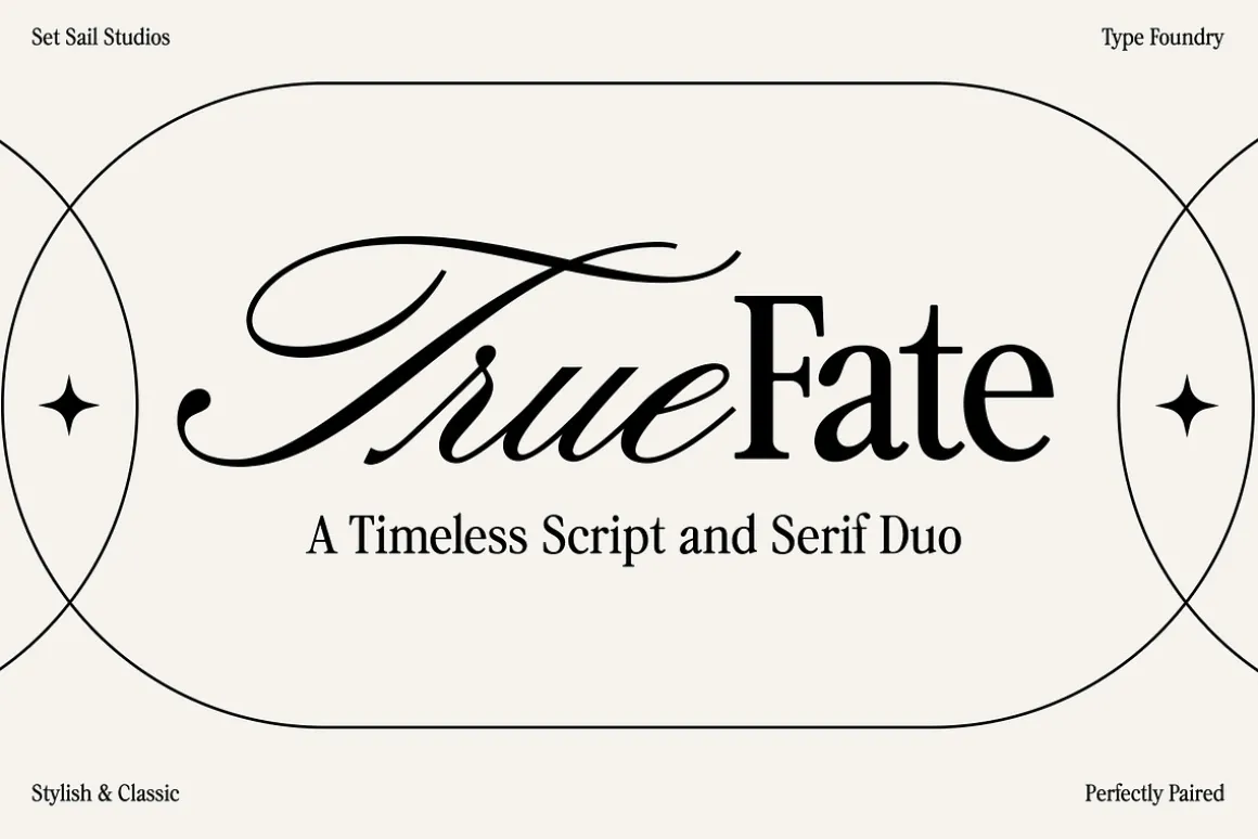 True Fate Script & Serif Font Duo
