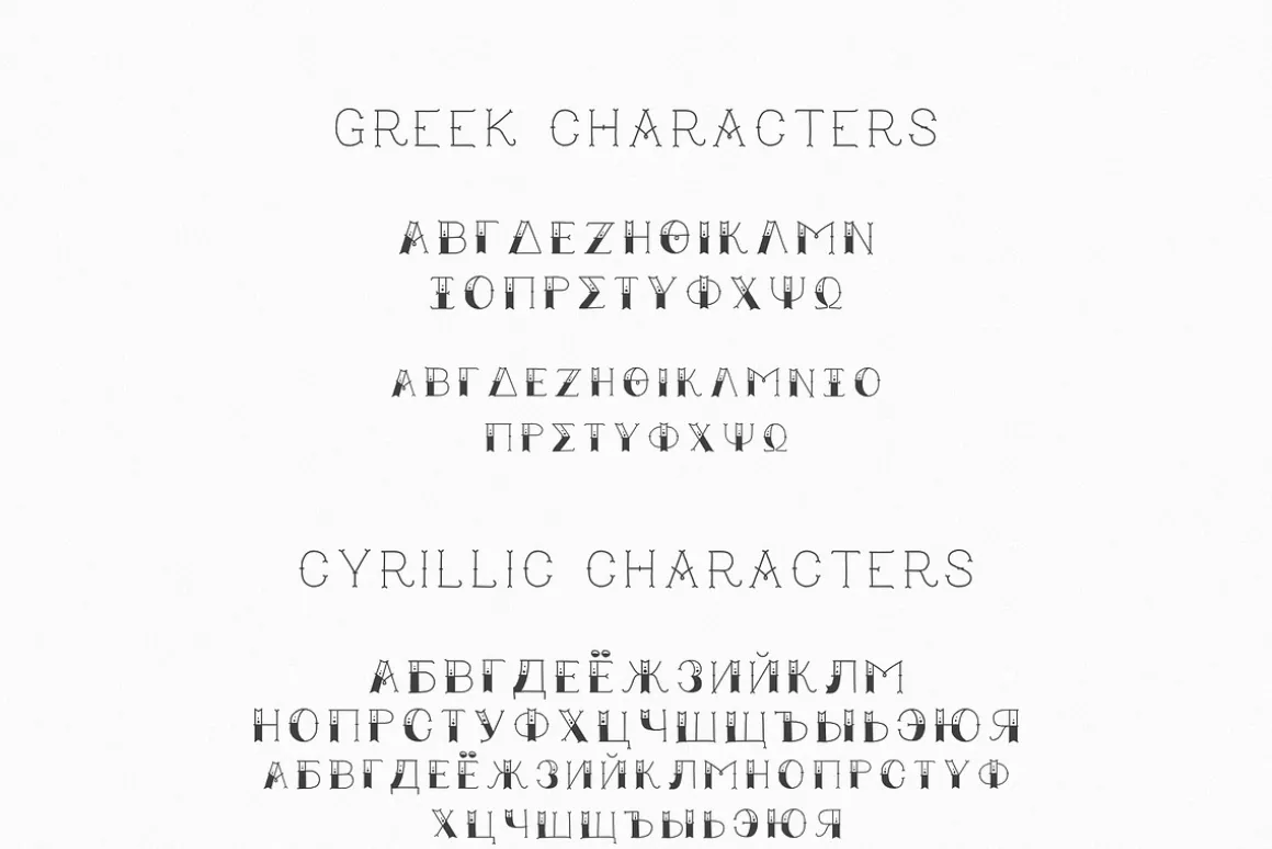 True Mama Cyrillic Typeface Greek
