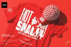T-shirt & Cap Branding Kit Mockup