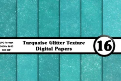 Turquoise Glitter Digital Textures