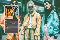 TV Scanline Photo Effect