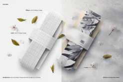 Two Cotton Ribbons on Paddles Mockup