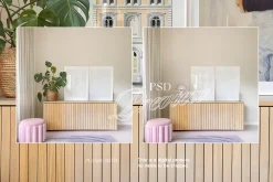 Two Posters PSD Mockup Scene