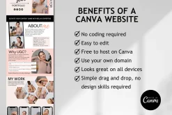 UGC Creator Website Canva Template