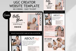 UGC Creator Website Canva Template