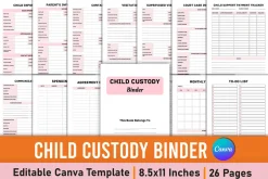 Ultimate Child Custody Binder Canva