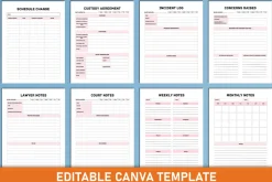 Ultimate Child Custody Binder Canva