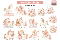 Unicorn And Princess Clipart