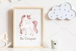 unicorn clipart watercolor